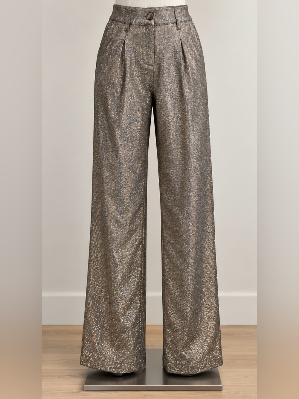 Wild Fable Brown Glitter Straight Leg Pants, Size 14